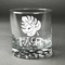 Tropical Leaves #2 Whiskey Glass - Engraved (Personalized)