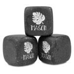 Tropical Leaves #2 Whiskey Stone Set - Set of 3 (Personalized)