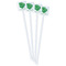 Tropical Leaves #2 White Plastic Stir Stick - Single Sided - Square - Front