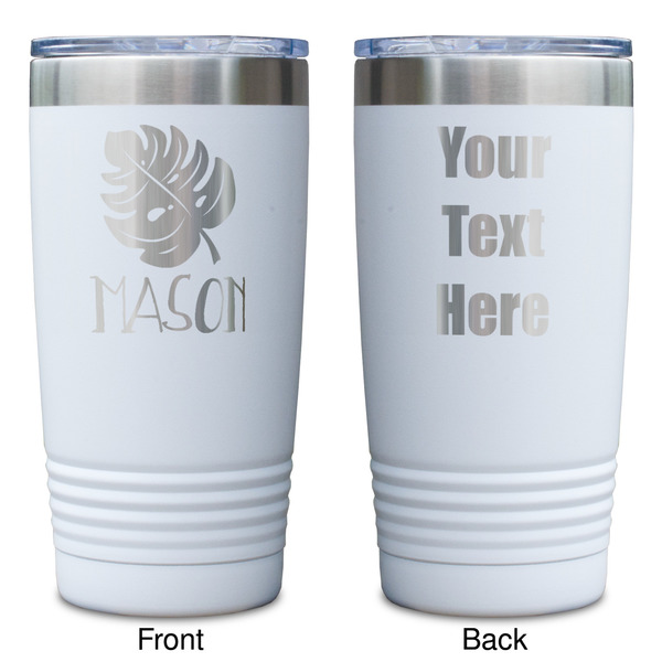 Tropical Leaves #2 White Polar Camel Tumbler - 20oz - Double Sided - Approval
