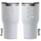 Tropical Leaves 2 White RTIC Tumbler - Front and Back
