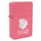 Tropical Leaves #2 Windproof Lighters - Pink - Front/Main