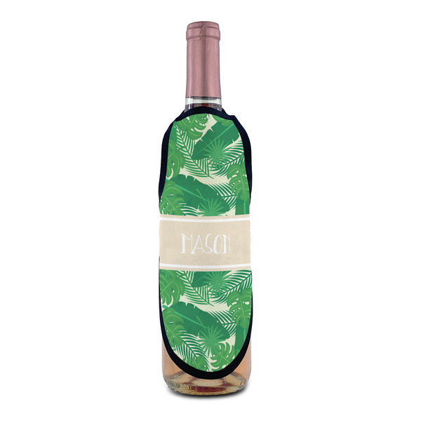 Tropical Leaves #2 Wine Bottle Apron - IN CONTEXT
