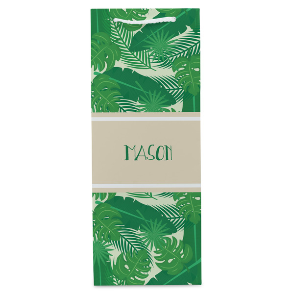 Tropical Leaves #2 Wine Gift Bag - Gloss - Front