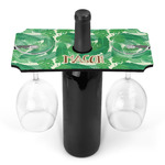 Tropical Leaves #2 Wine Bottle & Glass Holder (Personalized)