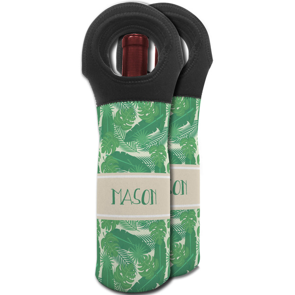 Tropical Leaves #2 Wine Tote Bag - MAIN