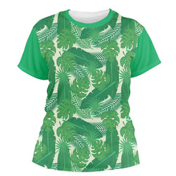 Tropical Leaves #2 Women's Crew T-Shirt - Medium