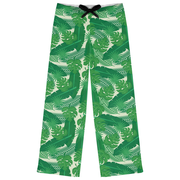 Custom Tropical Leaves #2 Womens Pajama Pants - XS