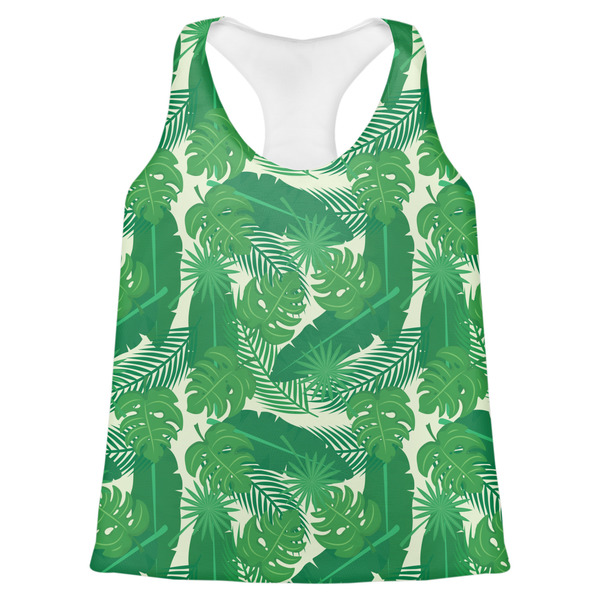 Custom Tropical Leaves #2 Womens Racerback Tank Top