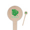 Tropical Leaves #2 Wooden 4" Food Pick - Round - Closeup