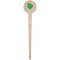 Tropical Leaves #2 Wooden 4" Food Pick - Round - Single Pick