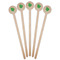 Tropical Leaves #2 Wooden 6" Stir Stick - Round - Fan View