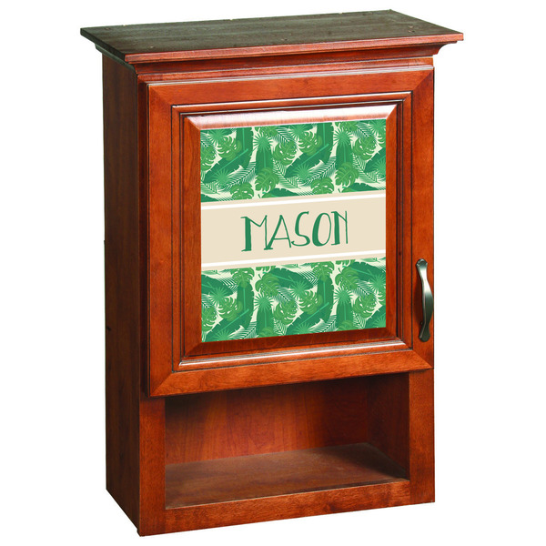 Tropical Leaves 2 Wooden Cabinet Decal (Medium)