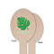 Tropical Leaves #2 Wooden Food Pick - Oval - Single Sided - Front & Back