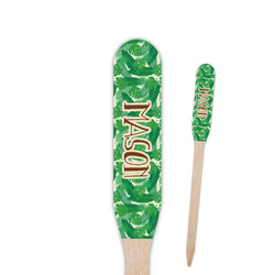 Tropical Leaves #2 Paddle Wooden Food Picks - Double Sided (Personalized)