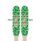 Tropical Leaves #2 Wooden Food Pick - Paddle - Double Sided - Front & Back