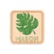 Tropical Leaves 2 Wooden Sticker - Main