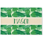 Tropical Leaves #2 Woven Mat w/ Name or Text