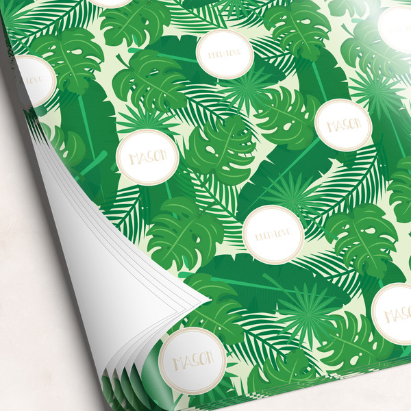 Custom Tropical Leaves #2 Wrapping Paper Sheets (Personalized)