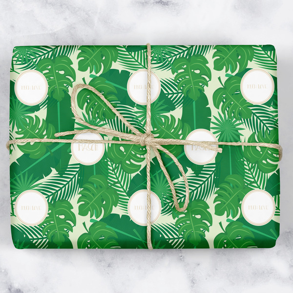 Custom Tropical Leaves #2 Wrapping Paper (Personalized)