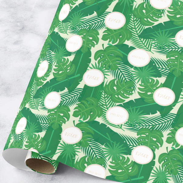 Custom Tropical Leaves #2 Wrapping Paper Roll - Large (Personalized)