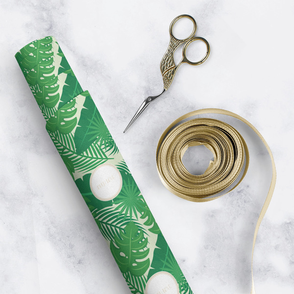 Tropical Leaves #2 Wrapping Paper Roll - Matte - In Context