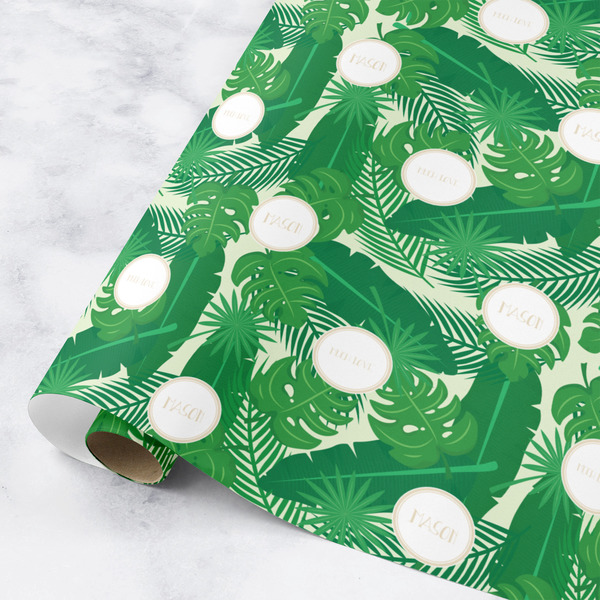 Custom Tropical Leaves #2 Wrapping Paper Roll - Medium (Personalized)