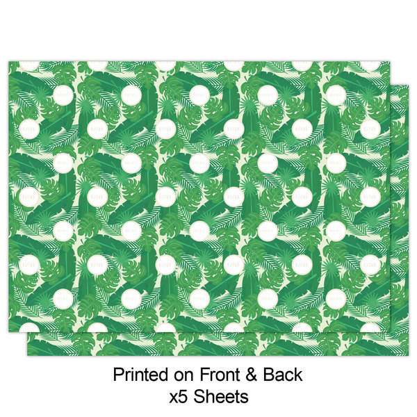 Tropical Leaves #2 Wrapping Paper Sheet - Double Sided - Front