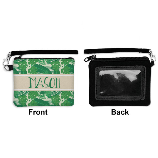 Tropical Leaves #2 Wristlet ID Cases - Front & Back