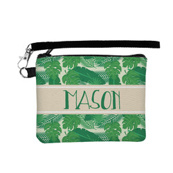 Tropical Leaves #2 Wristlet ID Case w/ Name or Text