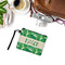 Tropical Leaves #2 Wristlet ID Cases - LIFESTYLE