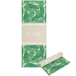 Tropical Leaves #2 Yoga Mat - Printed Front and Back w/ Name or Text