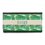 Tropical Leaves #2 Leatherette Ladies Wallet w/ Name or Text