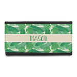 Tropical Leaves #2 Leatherette Ladies Wallet w/ Name or Text