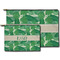 Tropical Leaves 2 Zippered Pouches - Size Comparison