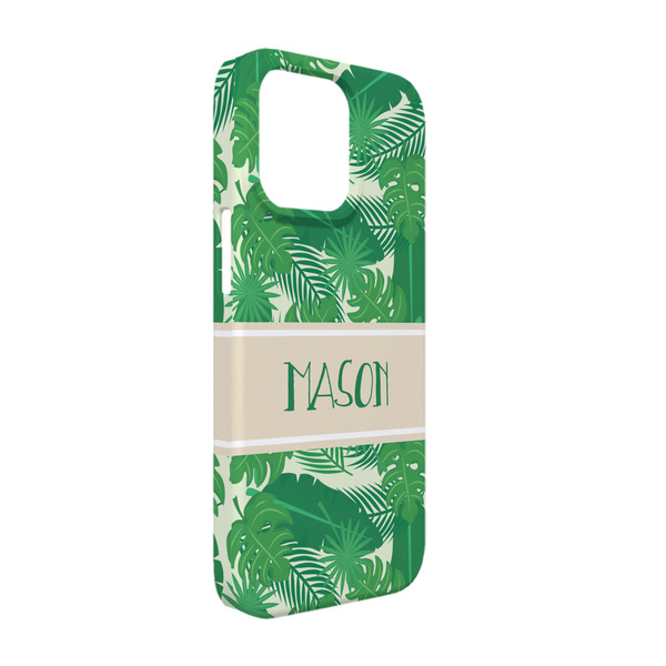 Custom Tropical Leaves #2 iPhone Case - Plastic - iPhone 13 (Personalized)