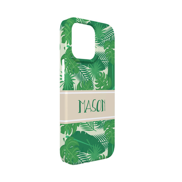 Custom Tropical Leaves #2 iPhone Case - Plastic - iPhone 13 Mini (Personalized)