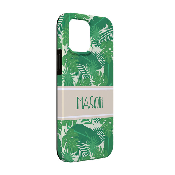 Custom Tropical Leaves #2 iPhone Case - Rubber Lined - iPhone 13 (Personalized)