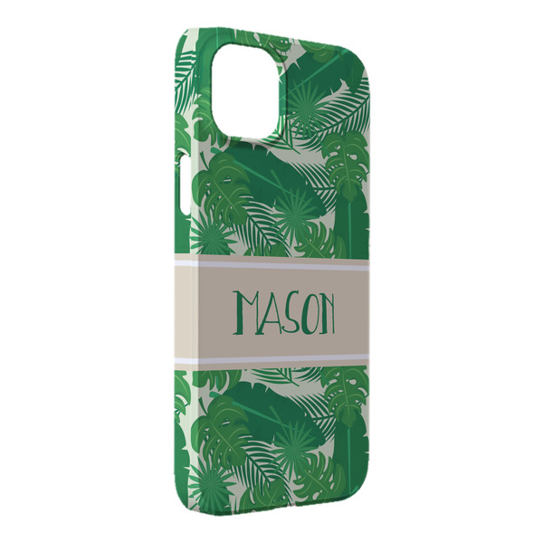 Custom Tropical Leaves #2 iPhone Case - Plastic - iPhone 14 Plus (Personalized)