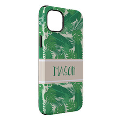 Tropical Leaves #2 iPhone Case - Rubber Lined - iPhone 14 Plus (Personalized)