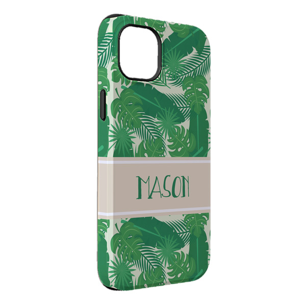 Custom Tropical Leaves #2 iPhone Case - Rubber Lined - iPhone 14 Pro Max (Personalized)