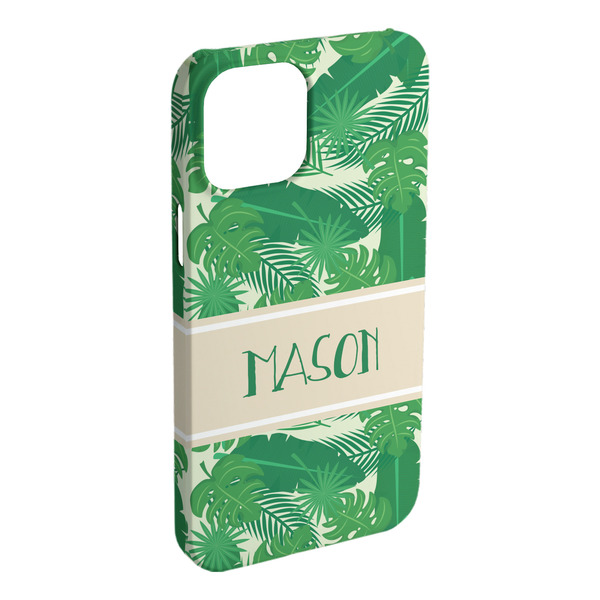 Custom Tropical Leaves #2 iPhone Case - Plastic - iPhone 15 Plus (Personalized)