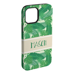 Tropical Leaves #2 iPhone Case - Rubber Lined - iPhone 15 Plus (Personalized)