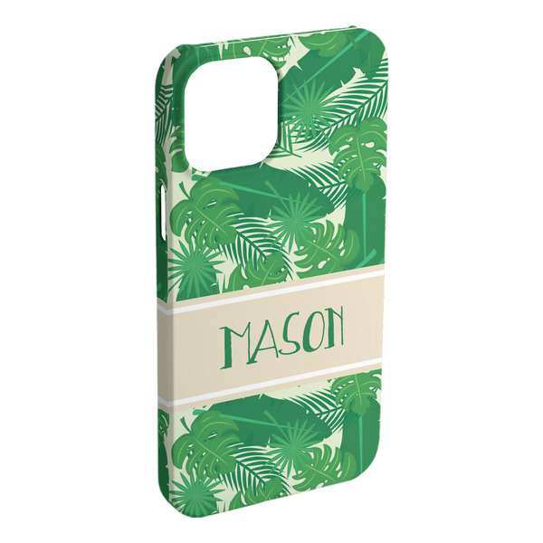 Custom Tropical Leaves #2 iPhone Case - Plastic - iPhone 15 Pro Max (Personalized)