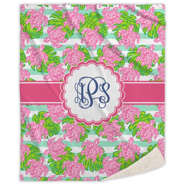 Custom Preppy Sherpa Throw Blanket (Personalized)