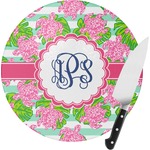 Preppy Round Glass Cutting Board - Small (Personalized)