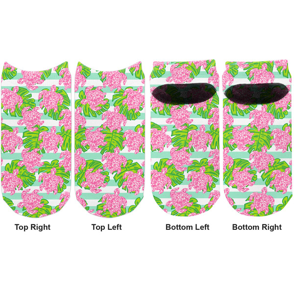 Preppy Adult Ankle Socks - Double Pair - Front and Back - Apvl