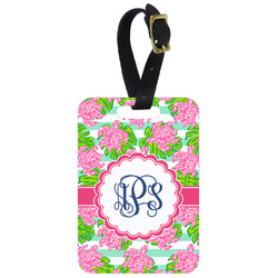 Preppy Metal Luggage Tag w/ Monogram