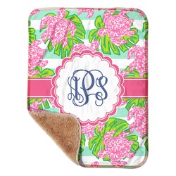 Preppy Sherpa Baby Blanket - 30" x 40" w/ Monograms