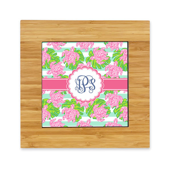 Custom Preppy Bamboo Trivet with Ceramic Tile Insert (Personalized)